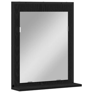 vidaXL Lustro Czarny dąb 50 x 12 x 60 cm Szkło i drewno inżynieryjne