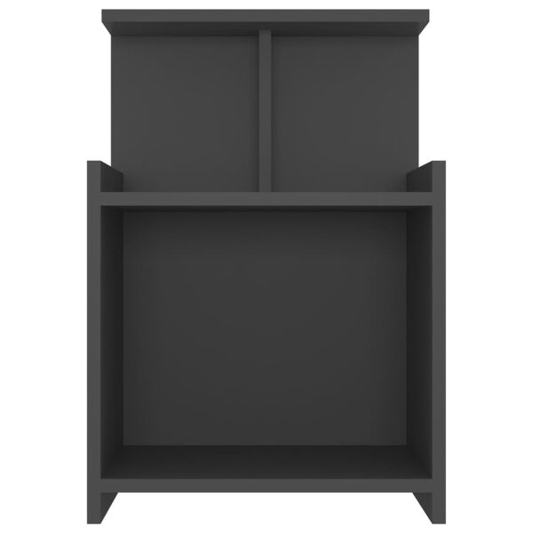 vidaXL Szafka nocna, szara, 40x35x60 cm, materiał drewnopochodny