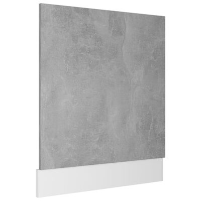 vidaXL Panel do zabudowy zmywarki, szarość betonu, 59,5x3x67 cm, płyta