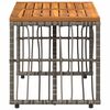 vidaXL St&oacute;ł na Zewnątrz Szary 80 x 40 x 40 cm Stal i poli rattan