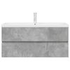 vidaXL 2-częściowy zestaw mebli łazienkowych, szarość betonu