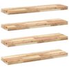 vidaXL P&oacute;łki ścienne, 4 szt., 100x20x4 cm, surowe lite drewno akacjowe