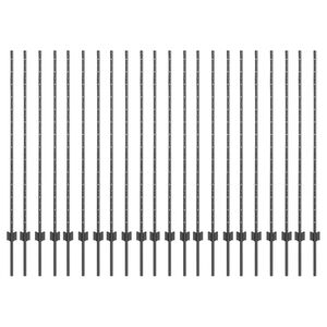 vidaXL Słupek ogrodzeniowy. 22 pcs Szary 180 cm Stal