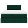 vidaXL Rama ł&oacute;żka otomana z materacem, zielona, 120x200 cm, aksamit