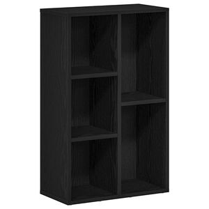 vidaXL Regał biblioteczny Czarny Dąb 50x25x80 cm Drewno klejone