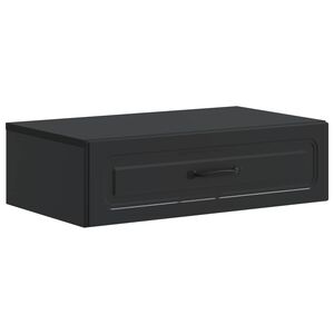 vidaXL Stolik boczny montowany na ścianie Czarny 59 x 34,5 x 17 cm