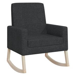 vidaXL Fotel bujany, czarny, tapicerowany tkaniną
