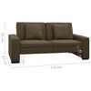 vidaXL Rozkładana sofa, brązowa, sztuczna sk&oacute;ra