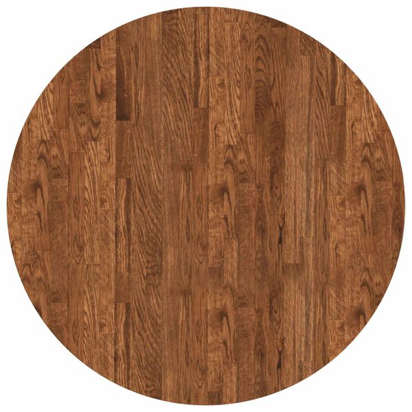 vidaXL Blat stołu Jasny Brąz &Oslash; 80 x 2,5 cm Dąb lite