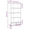 vidaXL Regał 4-poziomowy OLDEN, szaro-brązowy, lite drewno sosnowe