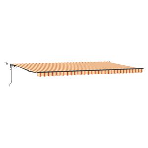 vidaXL Markiza wysuwana Ż&oacute;łty i pomarańczowy 600 &times; 300 cm Poliester