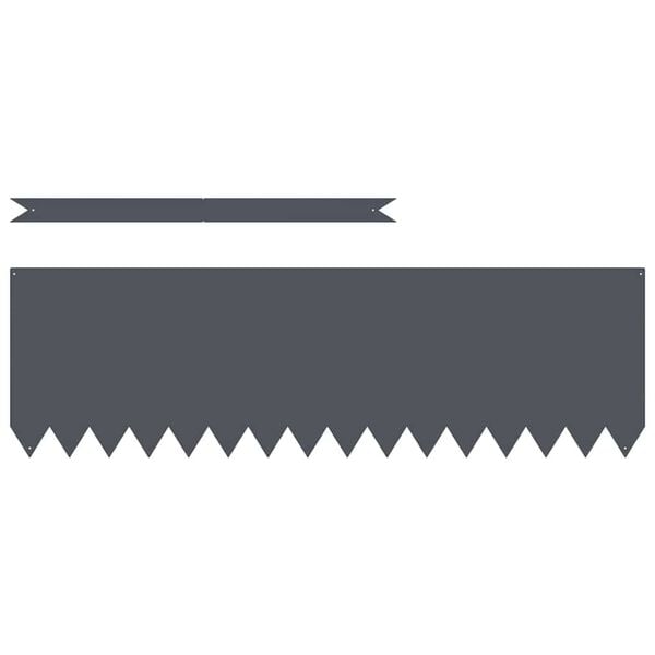 vidaXL Krawężnik do trawnika 10 pcs Antracyt 100 x 0.05 x 20 cm