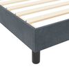 vidaXL Ł&oacute;żko sprężynowe Z zagł&oacute;wkiem ciemno szary 80 x 200 cm Aksamit