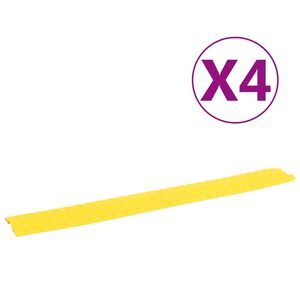 vidaXL Najazdy kablowe, 4 szt., 98,5 cm, ż&oacute;łte