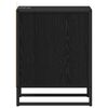 vidaXL Stolik nocny z szufladą Czarny Dąb 39,5 x 30 x 50 cm
