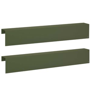 vidaXL Profil nakładkowy ogrodowy 2 szt. 100 x 10 x 15 cm Stal