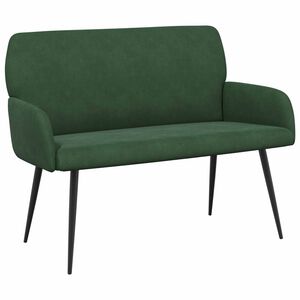 vidaXL Sofa dwuosobowa na metalowych n&oacute;żkach 2-osobowy Ciemnozielony