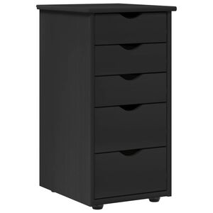 vidaXL Szafkowy Czarny 34 x 39 x 61,5 cm Lite drewno sosnowe