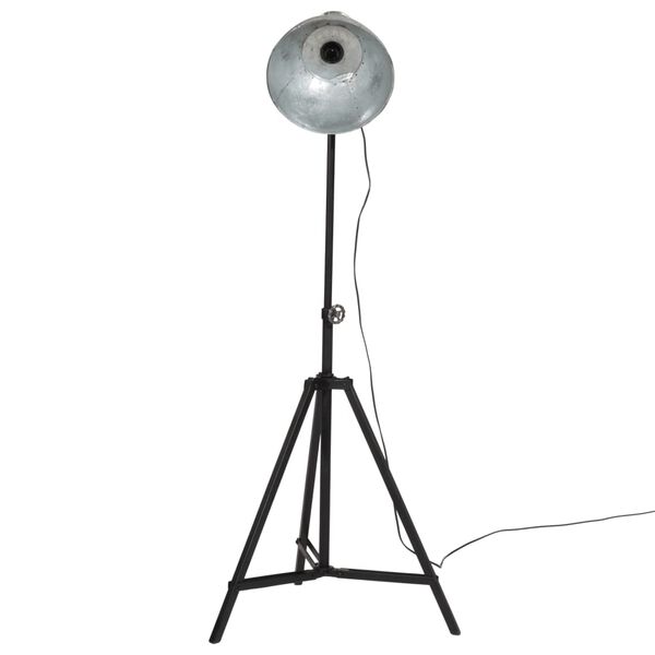 vidaXL Lampa stojąca, 25 W, srebro vintage, 61x61x90/150 cm, E27