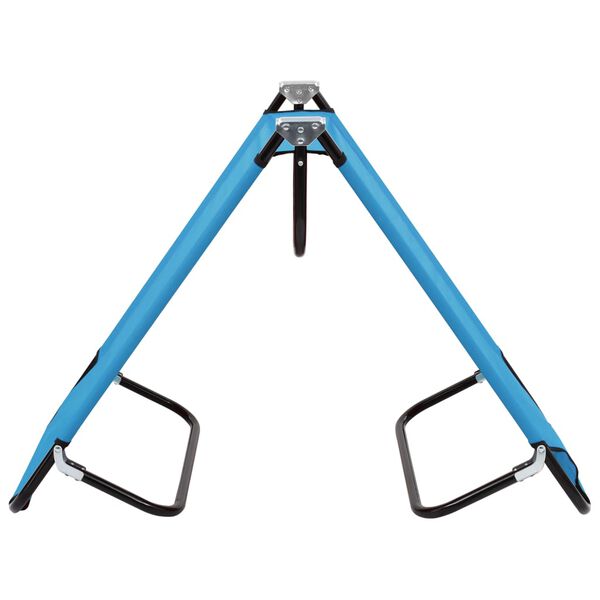 vidaXL Składany leżak, stal, turkusowo-niebieski