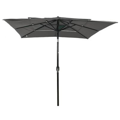 vidaXL 3-poziomowy parasol na aluminiowym słupku, antracyt, 2,5x2,5 m