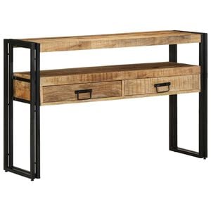 vidaXL Konsola z szufladą Brązowy 120 x 33 x 75 cm Drewno z mango