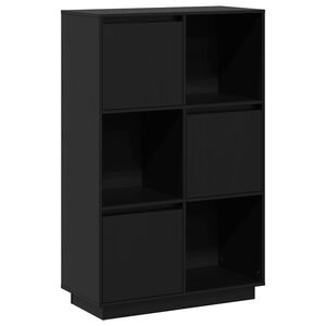 vidaXL Szafka, czarna, 74x35x117 cm, lite drewno sosnowe