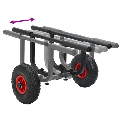 vidaXL Wózek do transportu kajaka, 90 kg, aluminiowy