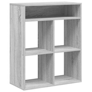 vidaXL Regał na książki, szary dąb sonoma, materiał drewnopochodny