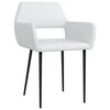 vidaXL Krzesła stołowe, 2 szt., białe, obite sztuczną sk&oacute;rą