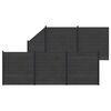 vidaXL Zestaw ogrodzeniowy 6 szt. 965 x 186 cm WPC i aluminium Czarny