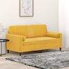 vidaXL 2-osobowa sofa z poduszkami, jasnoż&oacute;łta, 140 cm, aksamit