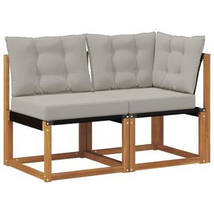 vidaXL Modułowa sofa na zewnątrz z poduszką 2 Sztuka Naturalny