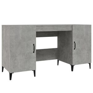 vidaXL Biurko, szarość betonu, 140x50x75 cm, materiał drewnopochodny