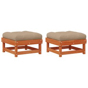 vidaXL Podn&oacute;żek ogrodowy Lite drewno sosnowe Woskowy Brąz