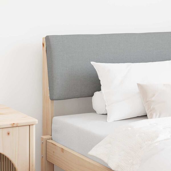 vidaXL Tapicerowane wezgłowie Jasnoszary 100 cm Lite drewno sosnowe