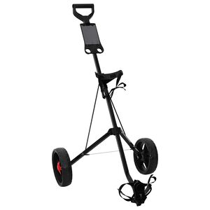 vidaXL W&oacute;zek golfowy Czarny 66 x 65 x 112 cm Żelazo