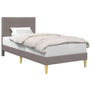 vidaXL Ramka ł&oacute;żka Z zagł&oacute;wkiem Ciemnoszary 90 x 200 cm tkanina