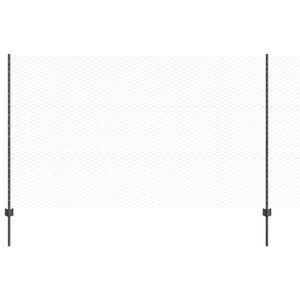 vidaXL Sześciokątne ogrodzenie z słupkiem 50 x 1,4 m Stal pokryta PVC