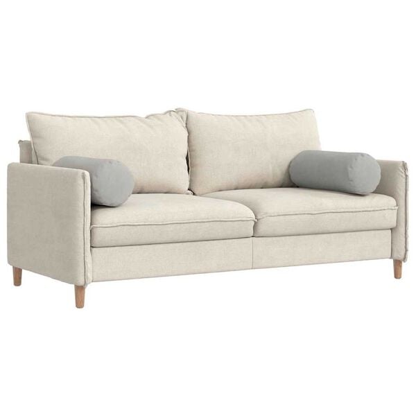 vidaXL Poduszki Wałkowe 2 pcs Jasnoszary &Oslash; 25 x 70 cm