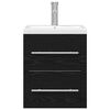 vidaXL Szafka pod umywalkę z szufladą Czarny Dąb 41 x 38,5 x 48 cm