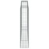 vidaXL Kosze gabionowe, 3 szt, 400x50x220/240 cm, galwanizowane żelazo
