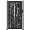 vidaXL Brama ogrodowa Czarny 110 x 180 cm Stal malowana proszkowo