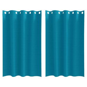 vidaXL Firany blackout z k&oacute;łkami 2 pcs Turkusowy 175 x 140 cm