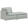 vidaXL Sofa modułowa z podn&oacute;żkiem i poduszkami Velvet Light Grey