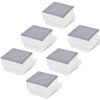 vidaXL Lampy gruntowe LED, 6 szt., 100x100x68 mm