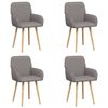 vidaXL Krzesła jadalne 4 pcs tkanina Ciemnoszary 56,5 x 50 x 87,5 cm