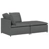 vidaXL Sofa modułowa z podn&oacute;żkiem i poduszkami Tkanina Ciemnoszara