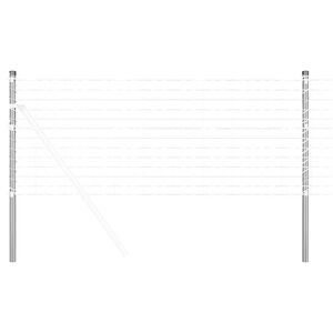 vidaXL Słupek ogrodzeniowy. 2 szt. srebrny 50 cm