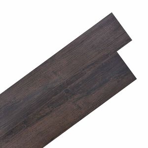 vidaXL Samoprzylepne panele podłogowe PVC Ciemny brąz 30,5 x 61 cm